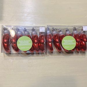 Snow mittens ornaments, set of 12 NWT